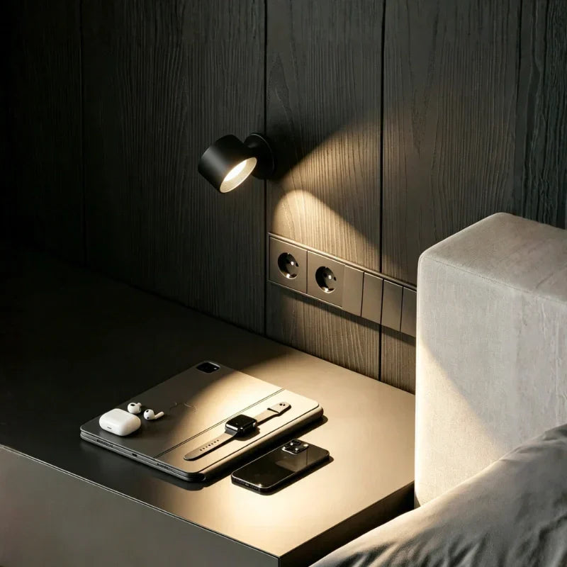 EasySwitch - Cordless Wall Lamp - Rechargeable LED Wall Light with Magnetic 360° Mount, Dimmable, Touch & Remote Control