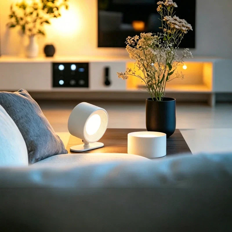 EasySwitch - Cordless Wall Lamp - Rechargeable LED Wall Light with Magnetic 360° Mount, Dimmable, Touch & Remote Control