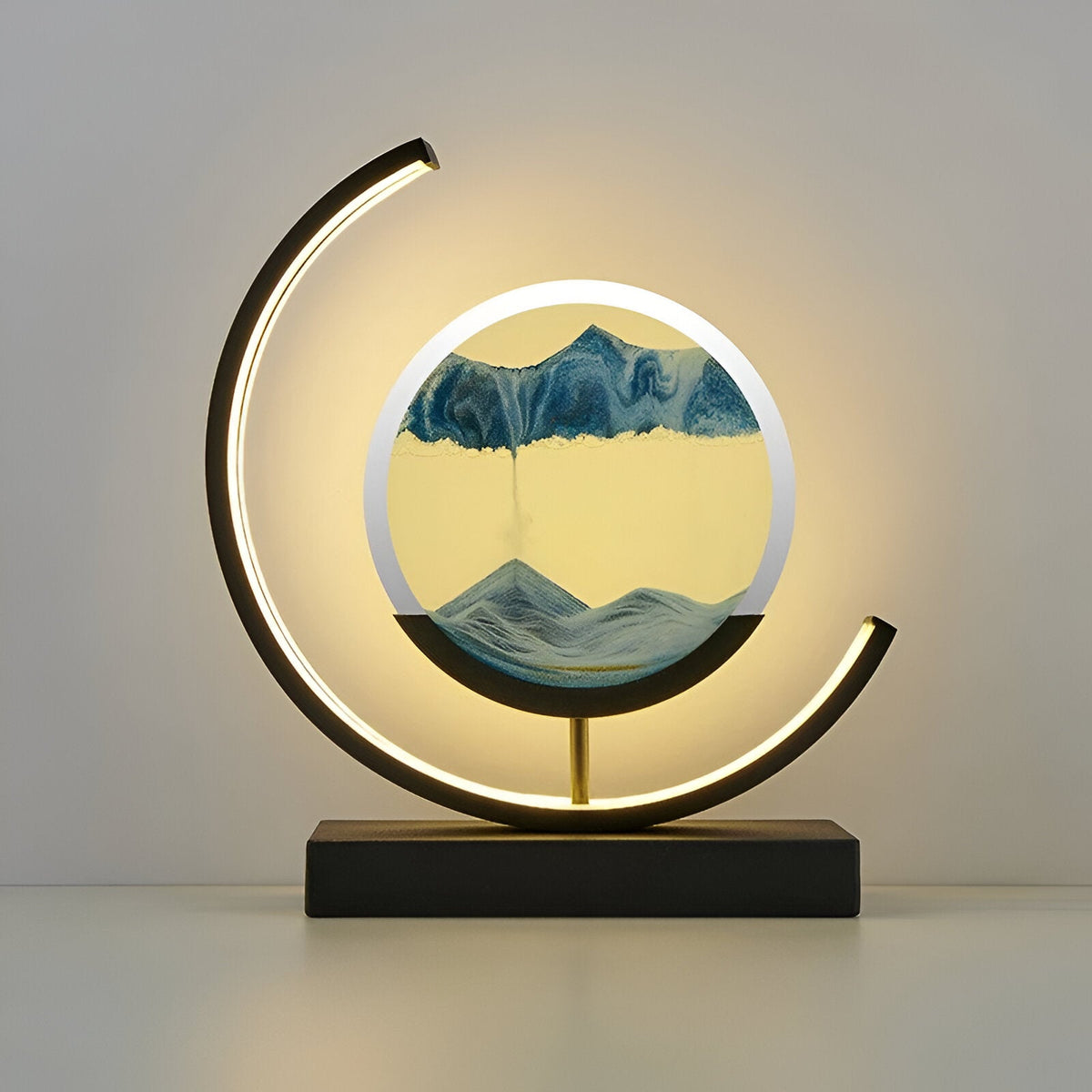 SandArt LED sand lamp with blue sand