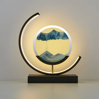 SandArt LED sand lamp with blue sand