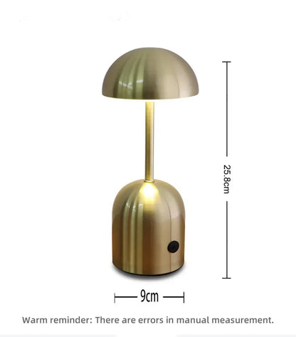 LuminaCrescent - Cordless Dimmable LED Metal Table Lamp | Modern via Touch