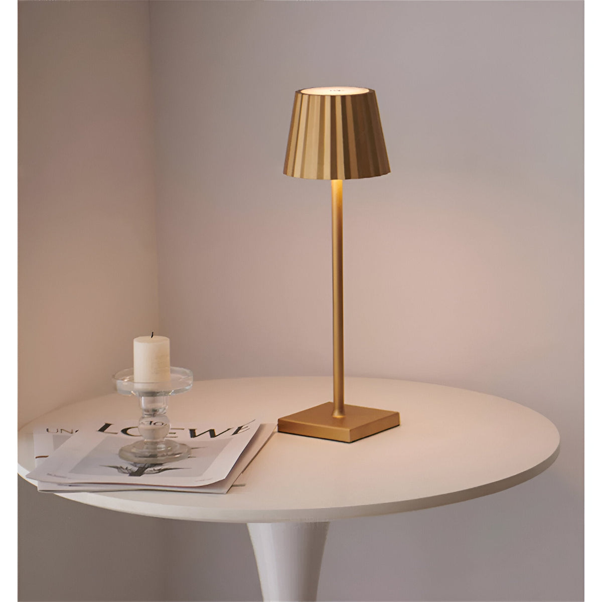 LaminaTouch - Dimmable Cordless and Rechargeable Modern LED Table Lamp