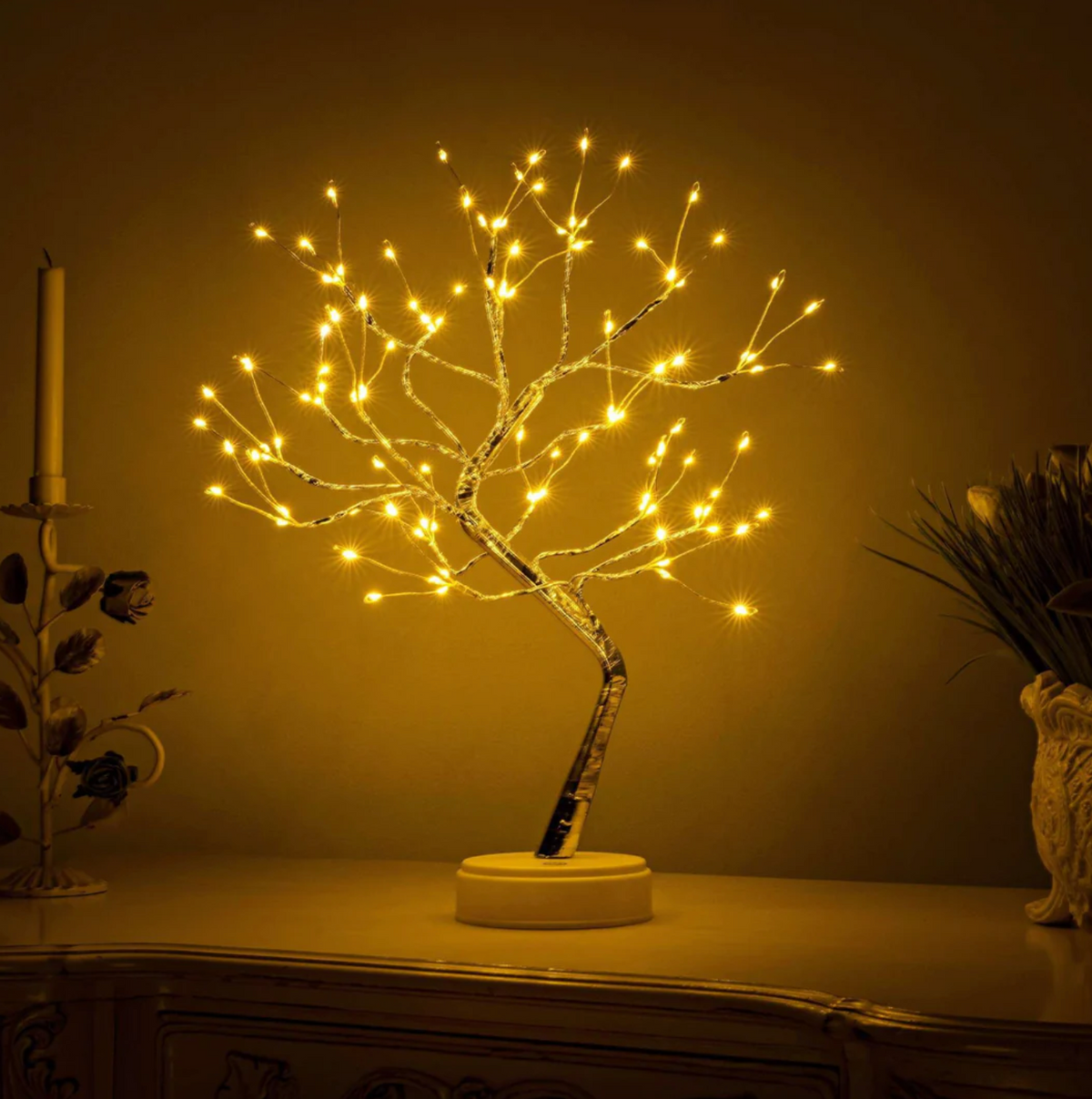 Magical LED Light Tree - Unique Decorative Table Lamp for Christmas & Winter -  Rechargeable - Bedside Lamp - Living Room