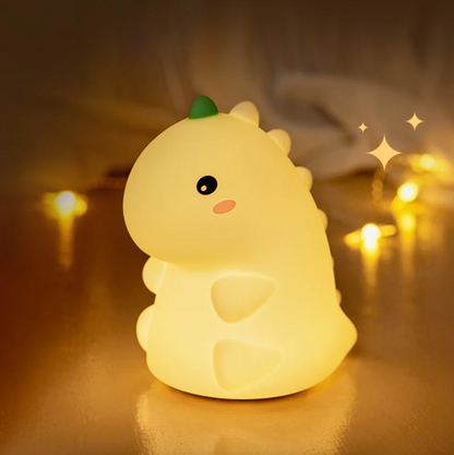 Lumio - Silicone Dinosaur LED Night Light - Perfect Gift for Kids - Kids Lamp
