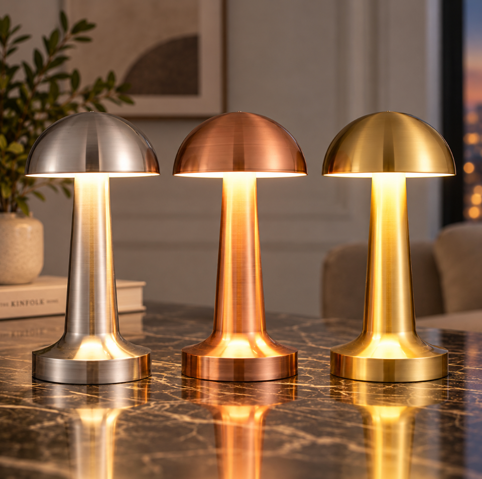 Cordless Rechargeable LED Table Lamp 'LumiGlow' – Dimmable Touch Bedside & Reading Lamp