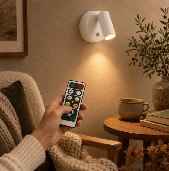 Rechargeable Wall Light 'EasyLight' - Cordless Light with Remote Control, 360 Degree Rotation, 3 Brightness Levels, Timer & USB Charging