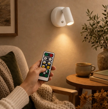 Rechargeable Wall Light 'EasyLight' - Cordless Light with Remote Control, 360 Degree Rotation, 3 Brightness Levels, Timer & USB Charging
