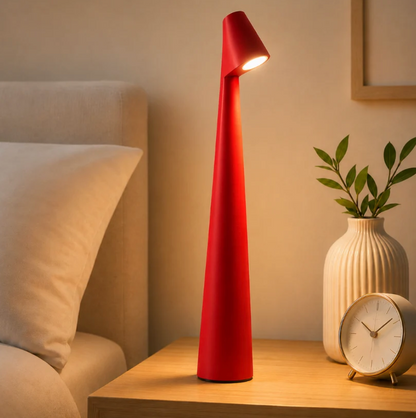 LumiNord cordless LED table lamp in red