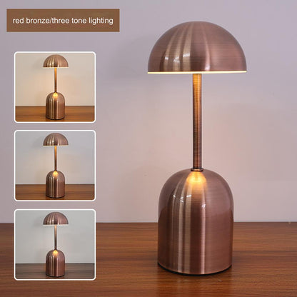 LuminaCrescent - Cordless Dimmable LED Metal Table Lamp | Modern via Touch