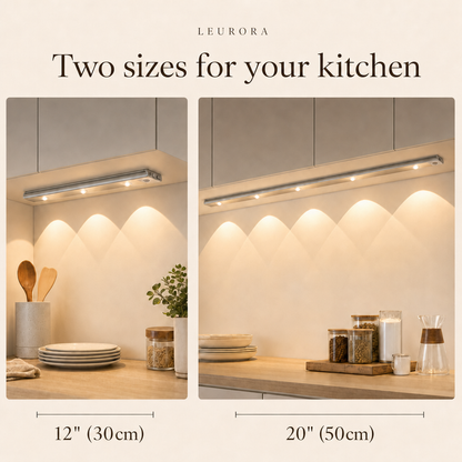 LED under cabinet kitchen light in two sizes, 12" (30cm) and 20" (50cm)