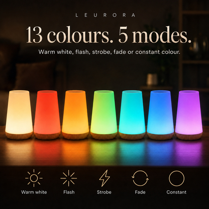 LumiMood RGB night light with 13 colours and 5 light modes