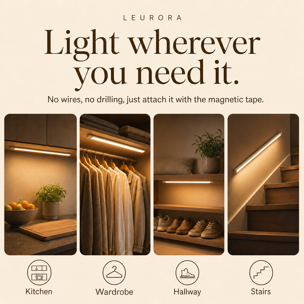 Wireless EasyStick LED light for kitchen, closet and staircase, mount anywhere without drilling