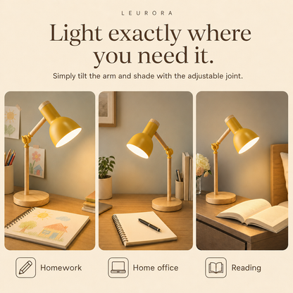 Adjustable reading lamp Scandi for homework, home office and reading