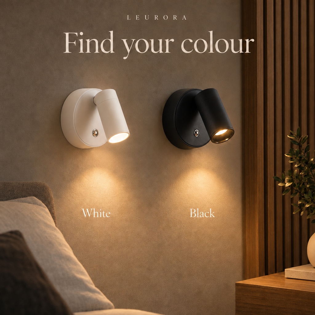 Find your colour: EasyLight wall spotlight in white and black